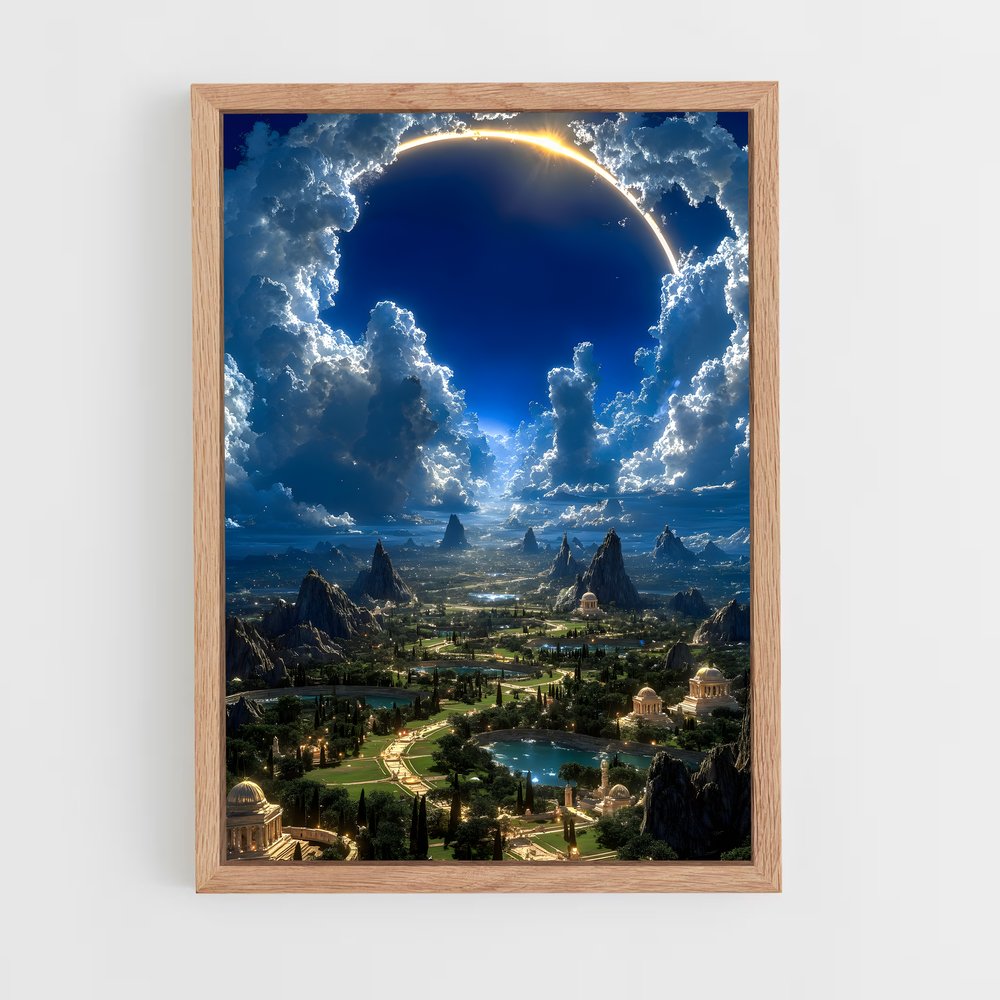 Poster La Lune de Babylone – affiche Art spatial (vue 4)